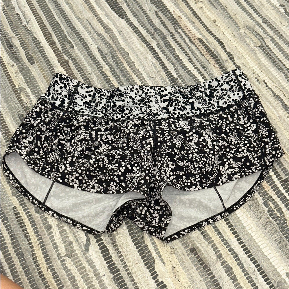 Lululemon Athletica Black and White Athletic Shorts